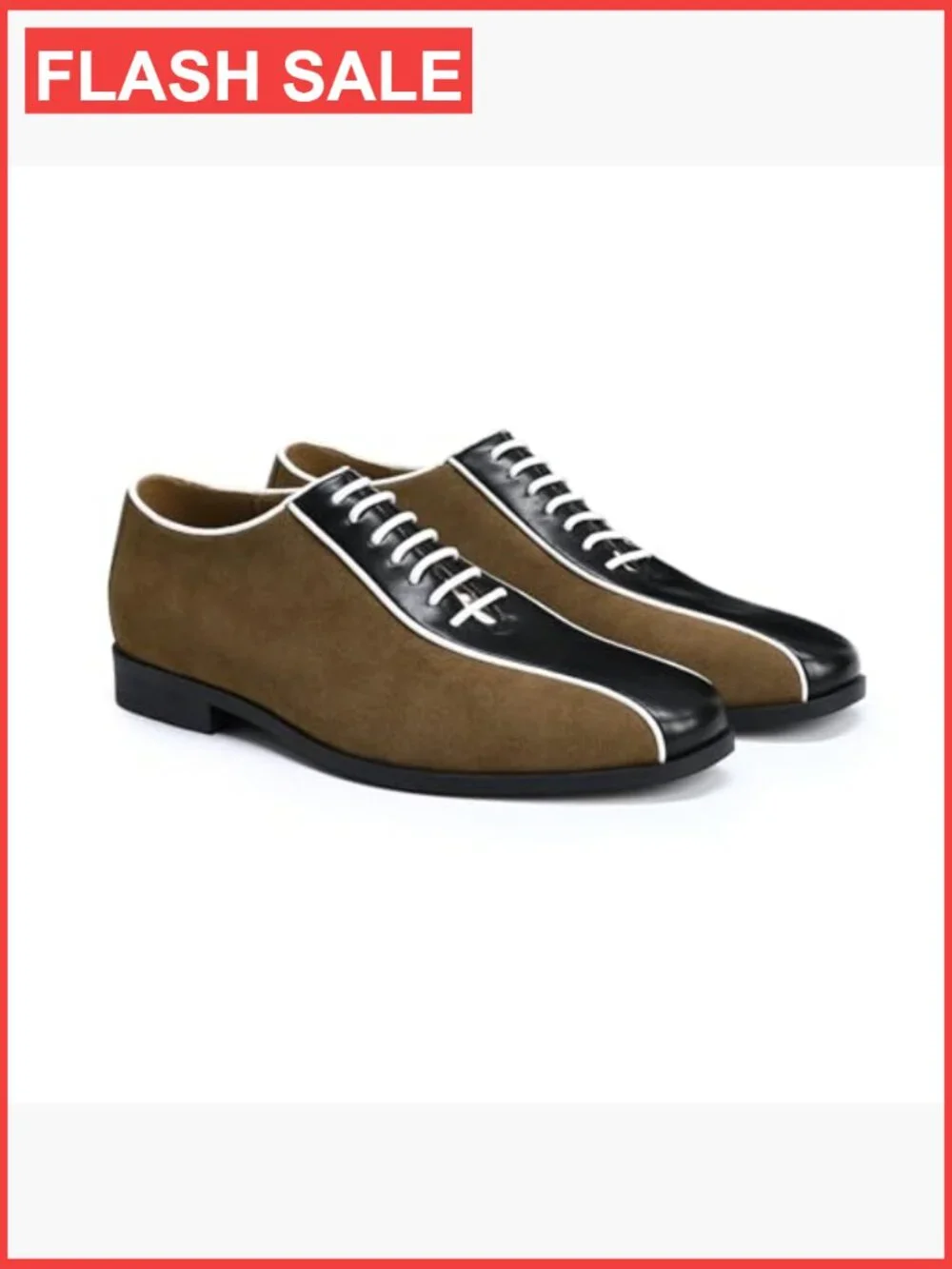 Men's Retro Two-Tone Oxford Sneakers Lace-Up Anti-Slip PU